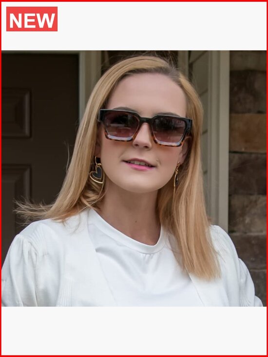 Retro Chunky Square Sunglasses UV400 Protection Recycled Material main image 4